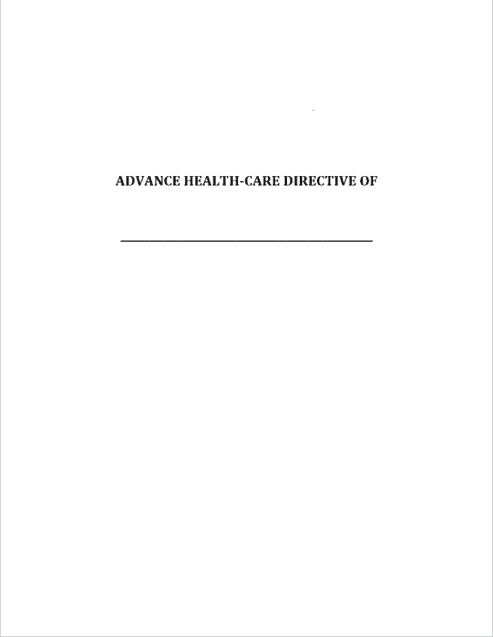 Delaware Advance Health Directive Form preview