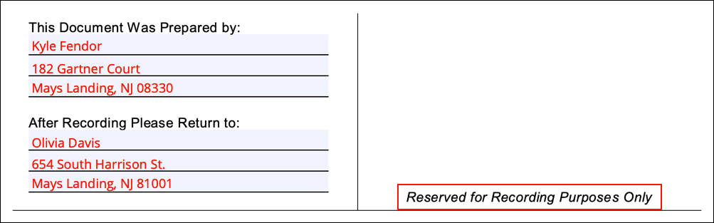 Step 1 in completing a Quit Claim Deed.