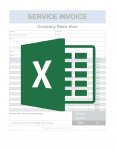 An excel icon overlayed over an invoice document.