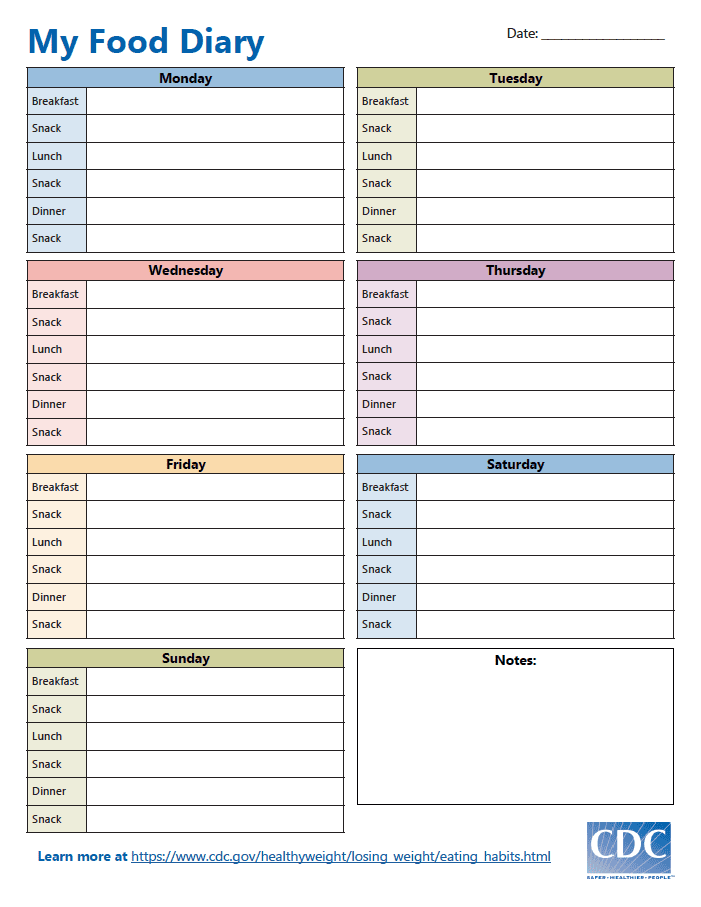 Food Diary Templates preview